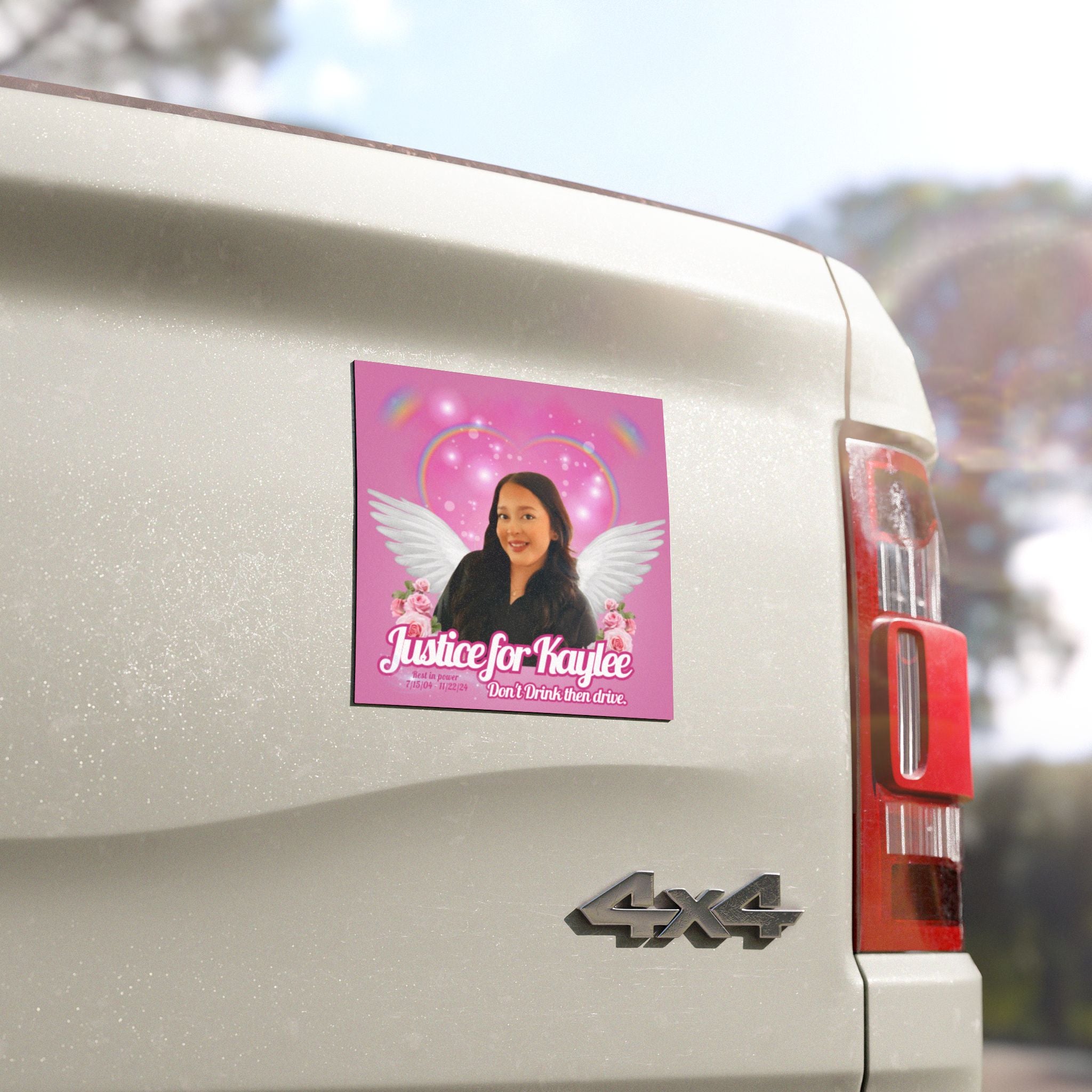 Justice for Kaylee Car Magnet | Memorial Support | Anti-Drink and Drive Awareness | Car Decor | Remembrance Magnet | Custom Gift